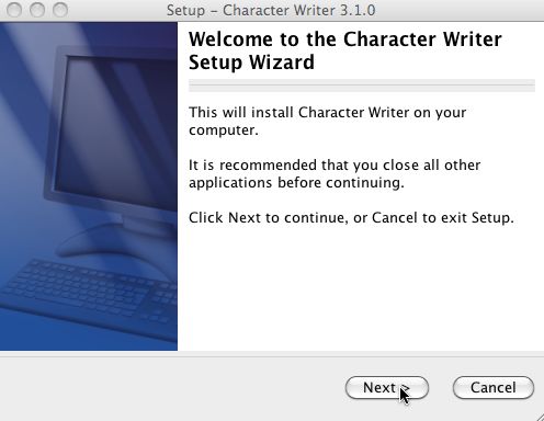 Character Writer 3.1 : Main window