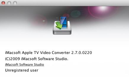 iMacsoft Apple TV Video Converter 2.7 : About window