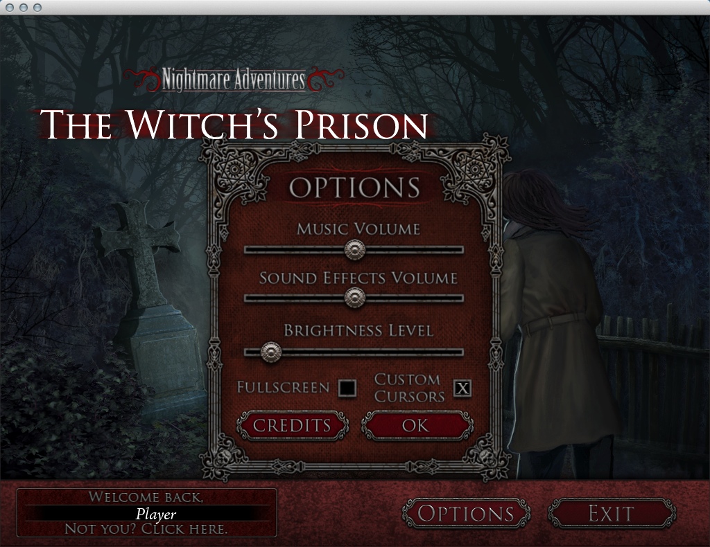 Nightmare Adventures: The Witch's Prison : Game Options