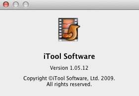 iTool iPod Video Converter 1.0 : About window