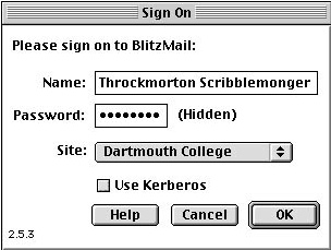 BlitzMail : Main window