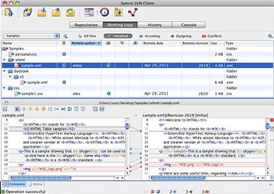 SyncroSVNClient 6.0 : Main interface