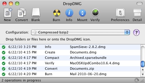 DropDMG 3.0 : User interface