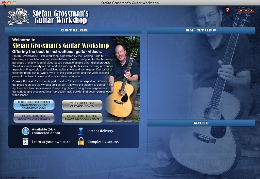 Stefan Grossman's Guitar Workshop 1.5 : Main windows