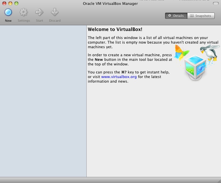 VirtualBox 4.0 : Main window