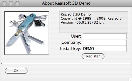 Realsoft3D 6.1 : Main Window