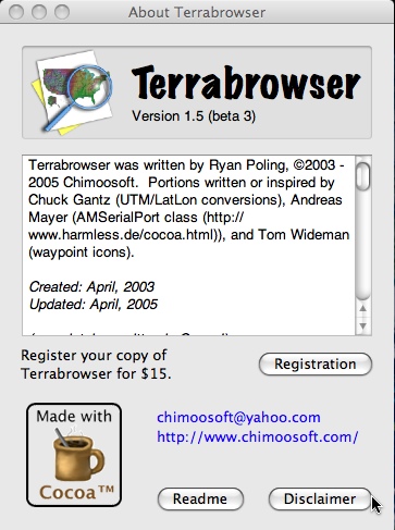 Terrabrowser 1.5 : Main window
