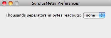 SurplusMeter : Preferences window