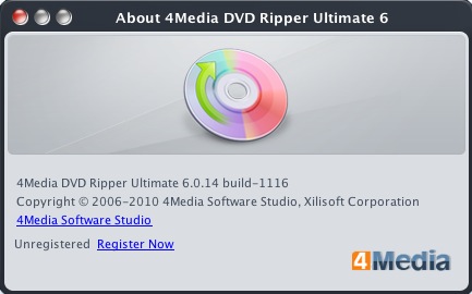 4Media DVD Ripper 6.0 : About window