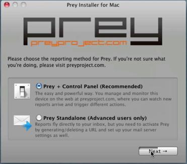 Prey by Fork Ltd. 0.5 : Main window