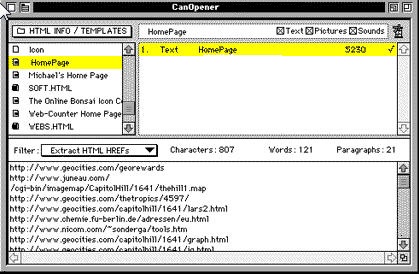 CanOpener 5.0 : Main window