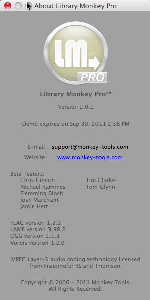 Library Monkey Pro 2.0 : Main window