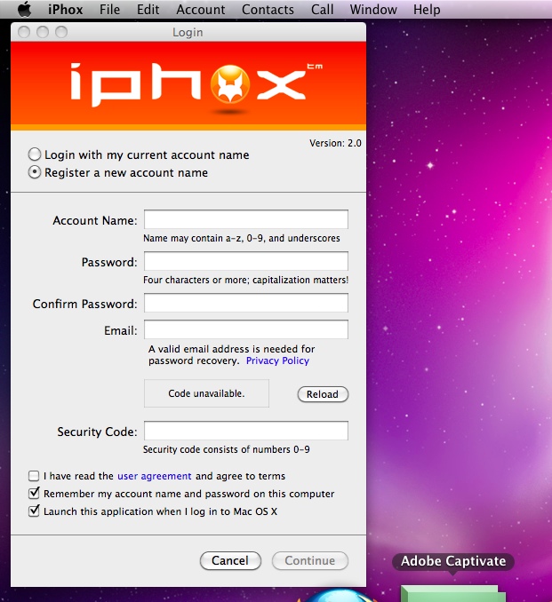 iPhox 2.0 : Main window