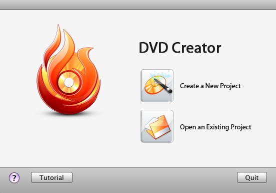 Wondershare DVD Creator 3.5 : Welcome screen