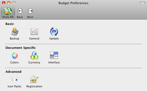 Budget 6.0 : Preferences