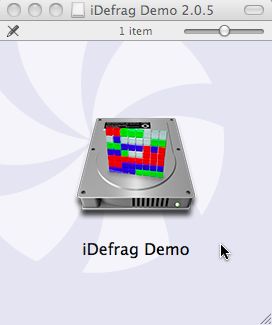 iDefrag 1.7 : Main window