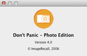 Don't Panic - Photo Edition 4.0 : About window