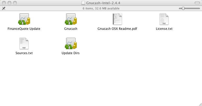Gnucash 2.4 : Package Contents