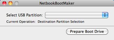 NetbookBootMaker 0.8 : Main window