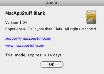 MacAppStuff Blank 1.0 : About window