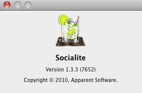 Socialite 1.3 : About window