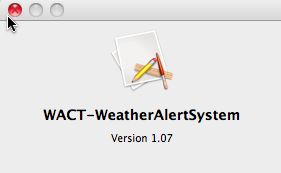 WACT-WeatherAlertSystem 1.0 : Main window