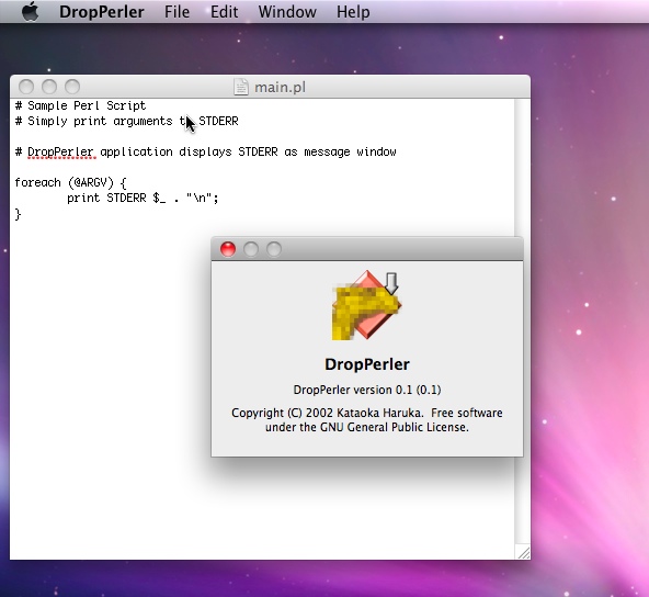 DropPerler 0.1 : Main window