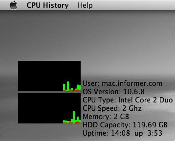 CPU History 1.1 : Main window