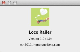 Loco Railer 1.0 : About window