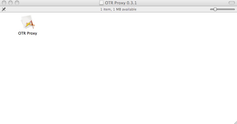 OTR Proxy 0.3 : Main window