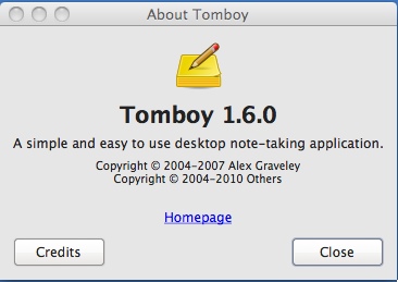 Tomboy 1.6 : Main window