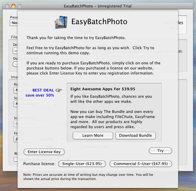 EasyBatchPhoto 3.0 : Registration Notice