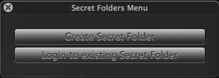 Secret Folders 3.0 : User Interface