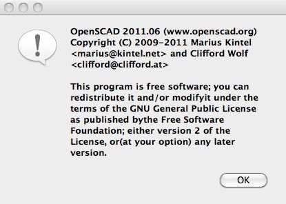 OpenSCAD 2011.0 : Main window