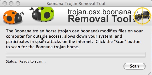 Boonana Removal Tool 1.1 : Main window