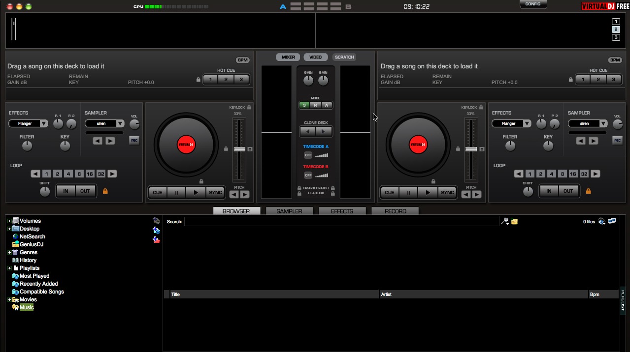 Virtual DJ 7.0 : Main window
