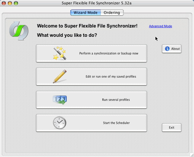 SuperFlexibleSynchronizer 5.3 : User interface