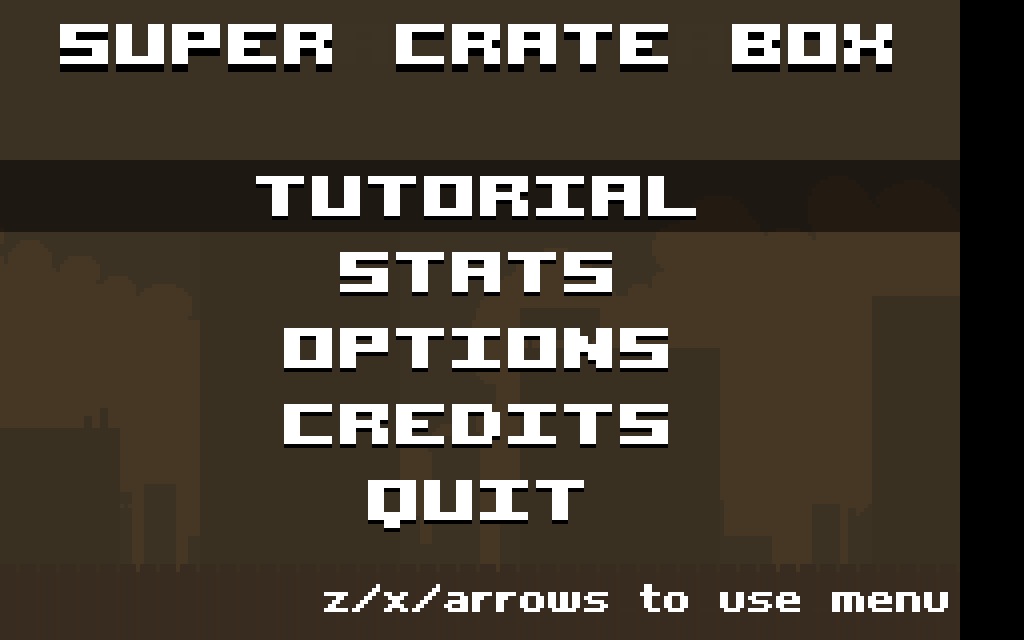 Super Crate Box 1.0 : Menu