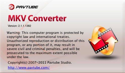 Pavtube MKV Converter 2.1 : About window