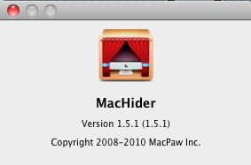 MacHider : About window