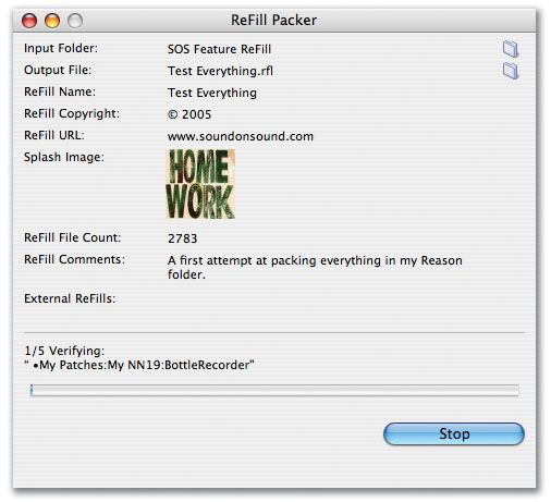ReFill Packer 4.1 : Main window