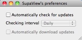 SupaView 1.3 : Preference window