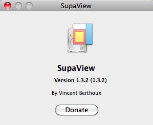 SupaView 1.3 : About window