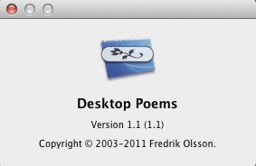 Desktop Poems 1.1 : About window