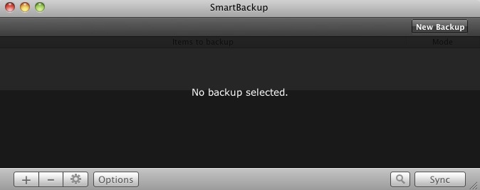 SmartBackup 3.2 : Main window