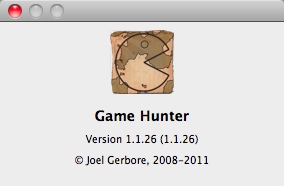 Game Hunter 1.1 : About Window