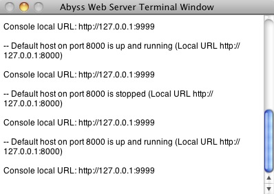 Abyss Web Server 2.7 : Terminal