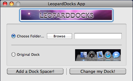 LeopardDocks 1.0 : Main window