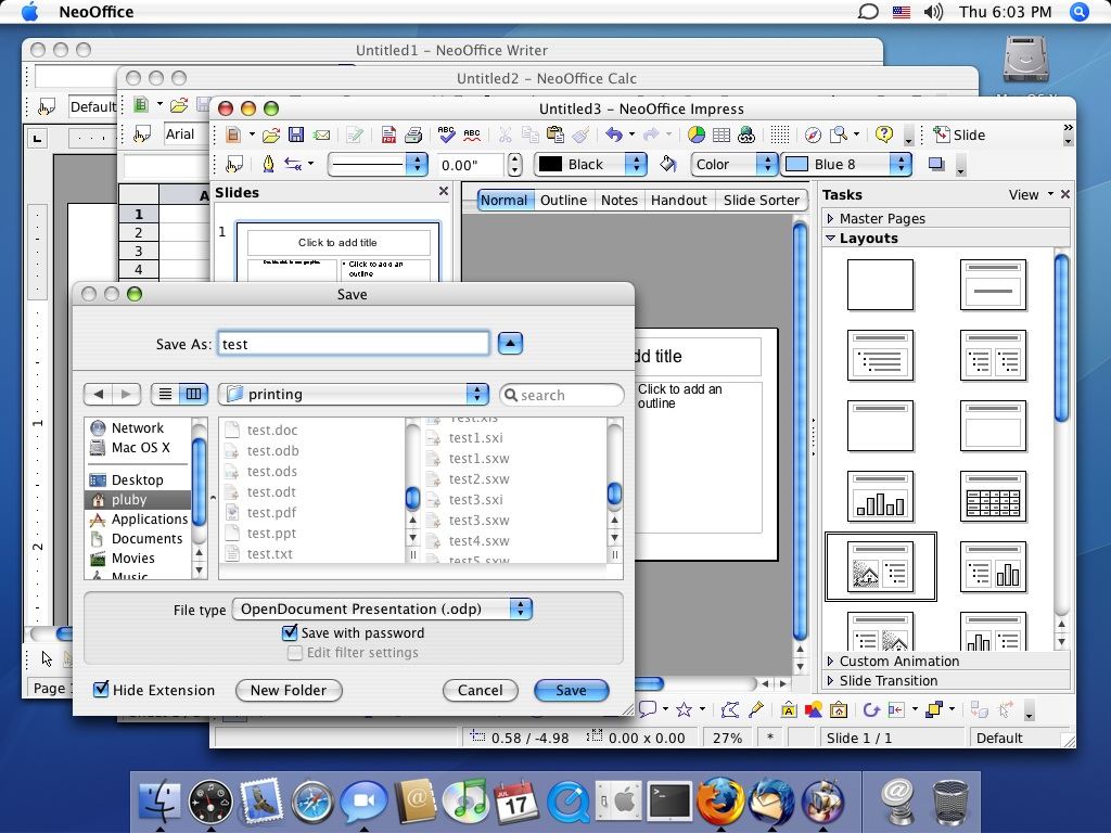 OpenOffice 3.3 : Main window