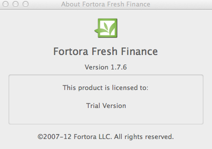 Fortora Fresh Finance 1.7 : About
